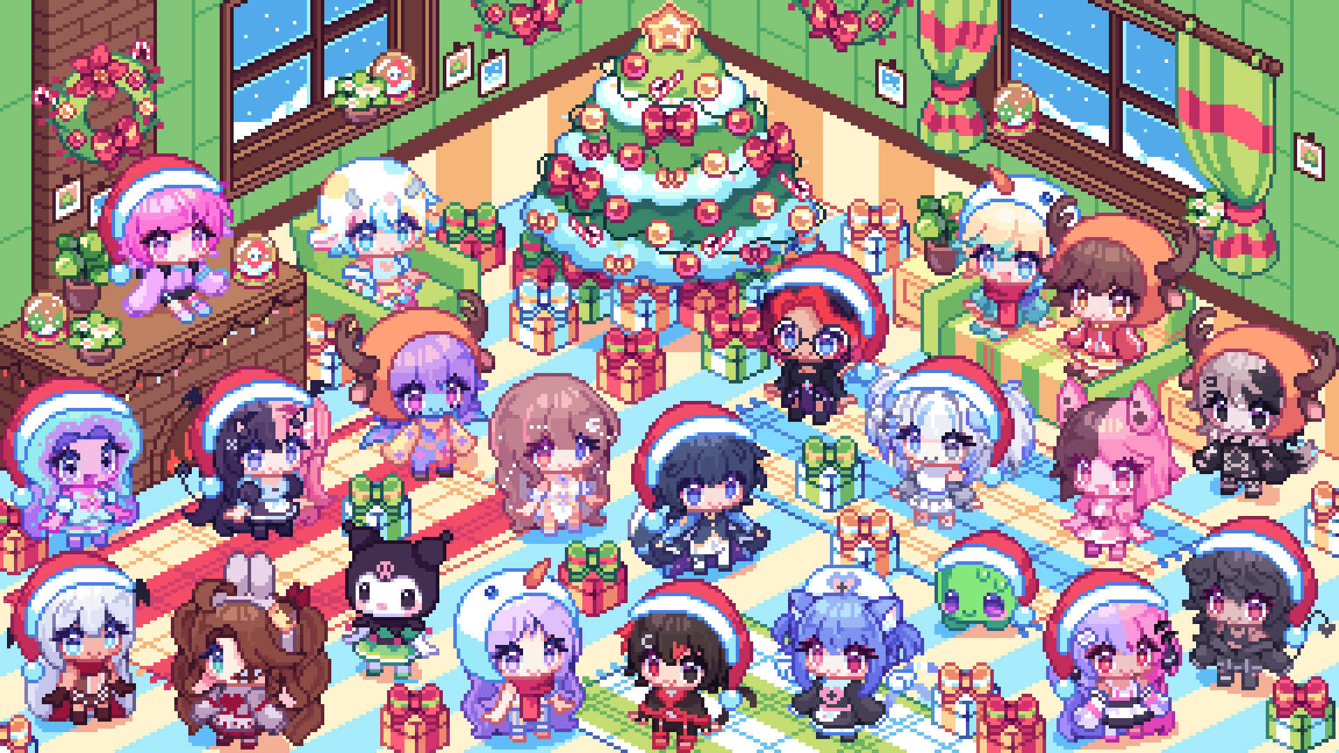 Animated illustration made for membership members to celebrate Christmas