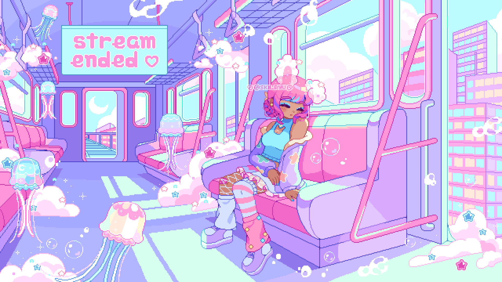 "Stream Ended" scene for vtuber Dreamiihimechii